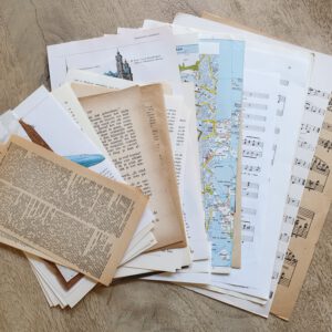 Emphemera-scrapbooking-vintage-papier-pakket-recover-notitieboek-inhoud-overzicht-undercover-notebooks